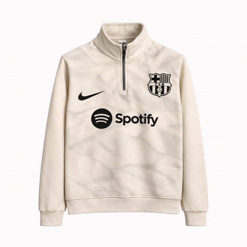 دورس نیم زیپ مدل بارسلونا-کرم